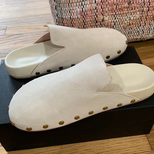 Jcrew Pacific studded suede clogs
